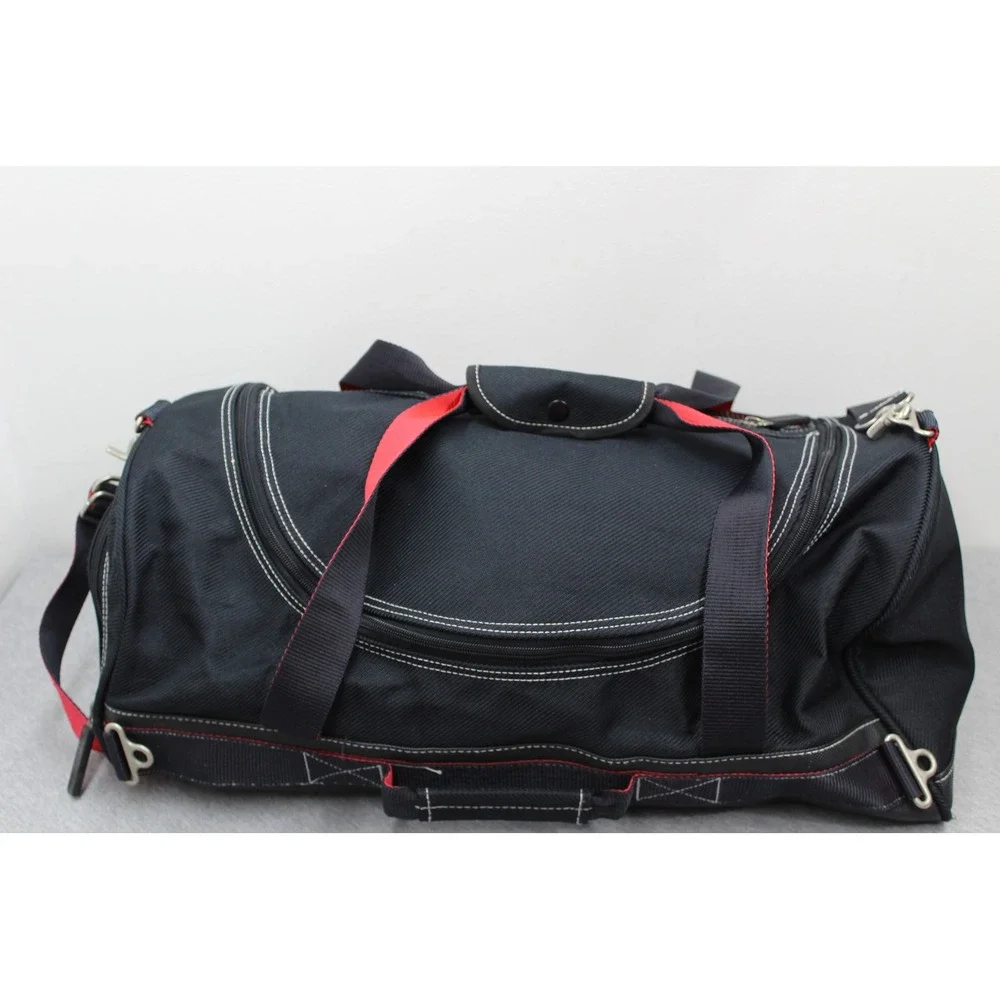 Marlboro Duffel Bag Lg Black Red Compass Travel Weekend Gym Sport Shoulder Bag